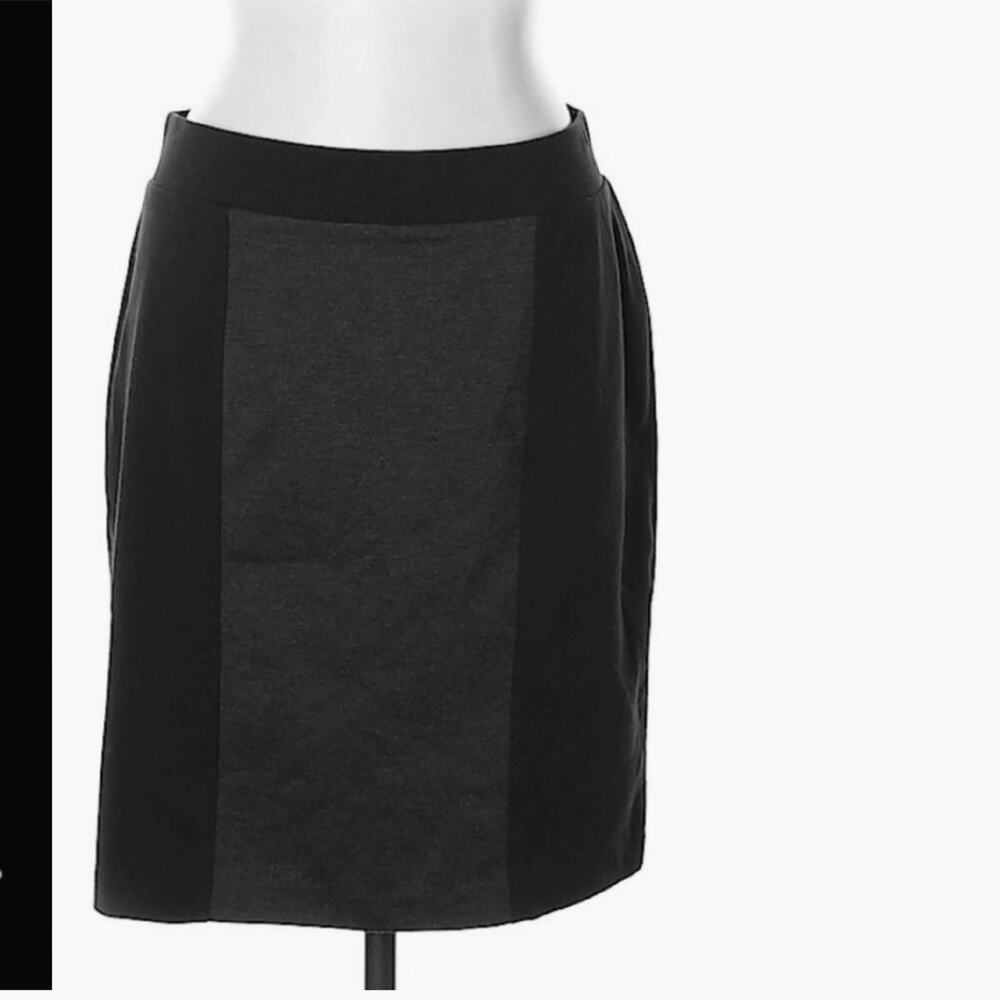 Nicole Miller Black Grey Color Block Pencil Skirt Size Small
